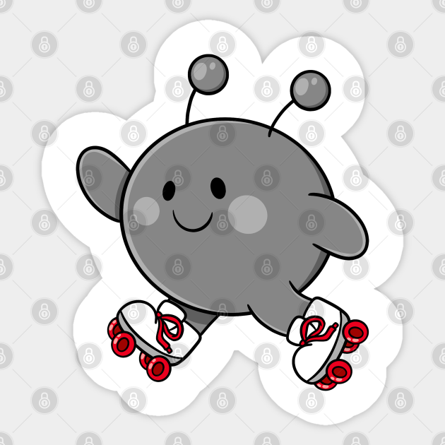 Cool Math Games RUN Alien Roller Skates Cool Math Games Sticker